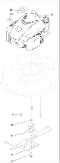 Hayter Osprey 53 - 346A (400000001 - 999999999) - Engine Assembly