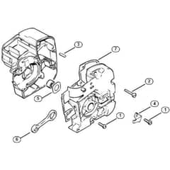Genuine Stihl 009 / B - Crankcase (35.85), (25.84)