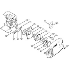 Genuine Stihl 015 AV / C - Chain sprocket cover, Chain sprocket, Oil pump