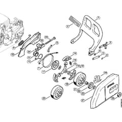 Genuine Stihl 017 / D - Hand guard, Chain brake