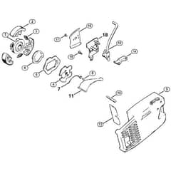 Genuine Stihl 020 1114 / E - Chain brake with isolating clutch