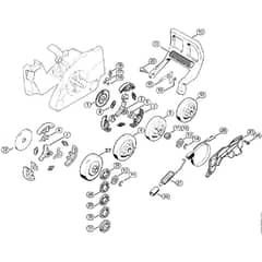 Genuine Stihl 024 / D - Clutch, Chain sprocket