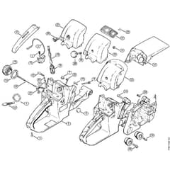 Genuine Stihl 028 / C - Tank housing, Pick-up body