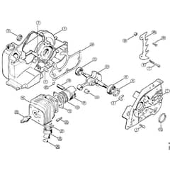 Genuine Stihl 032 AV / A - Crankcase, Cylinder