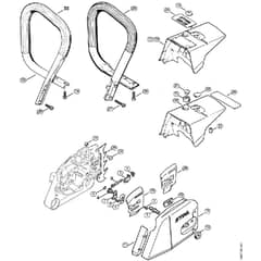 Genuine Stihl 036 QS / Q - Chain tensioner, Shroud