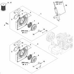 Genuine Stihl 039 / G - Fan housing with rewind starter
