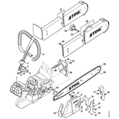 Genuine Stihl 044 / R - Conversion kit rescue saw (27.2000), (31.2005)