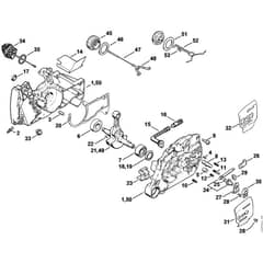 Genuine Stihl 044 / A - Crankcase, Crankshaft