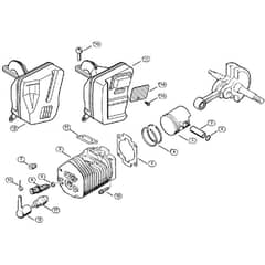 Genuine Stihl 051 / B - Cylinder, Muffler