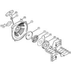 Genuine Stihl 070 / R - Rewind starter friction shoe  X 8 953 330 (36.81)