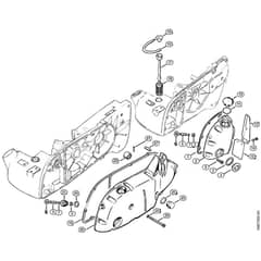 Genuine Stihl 090 AV / H - Tank cover, Gear box cover