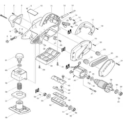 Makita 1002BA - Curved Planer 110mm - Power Tool Diagram