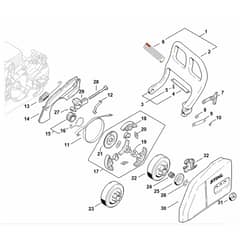 Genuine Stihl MS170 / H - Hand guard, Chain brake