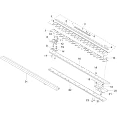 120 S - Bertolini Sickle Bar Mower Cutter Bar Diagram