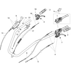 120 S - Bertolini Sickle Bar Mower Handlebar Diagram
