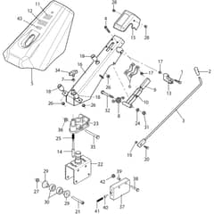 120 S - Bertolini Sickle Bar Mower Hood and handlebar rod Diagram