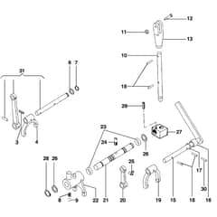 120 S - Bertolini Sickle Bar Mower Internals controls Diagram