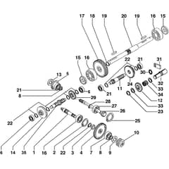 120 S - Bertolini Sickle Bar Mower Speed gears (Gearbox) Diagram
