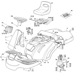 1228H - 2005-2007 - 13-2642-15 - Mountfield Ride On Mower Body Diagram