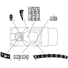 1228H - 2007 - 299991133/MO6 - Mountfield Ride On Mower Labels Diagram