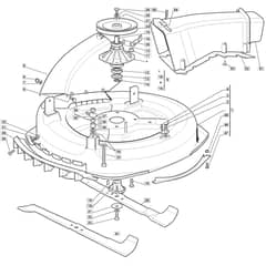 1228H - 2011-2013 - 2T1524483/UM9 - Mountfield Ride On Mower 72cm Deck Diagram