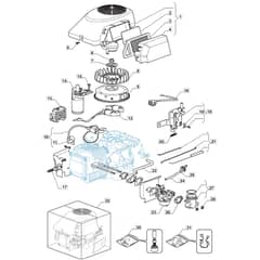 1228H - 2011-2013 - 2T1524483/UM9 - Mountfield Ride On Mower TRE0702 Engine Diagram