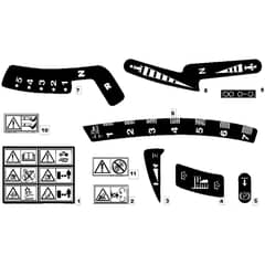 1228M - 2005 - 13-2641-15 - Mountfield Ride On Mower Labels Diagram