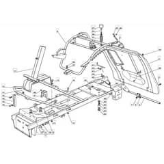 1228M - 2004-2007 - 299981133/MOE - Mountfield Ride On Mower Frame Diagram
