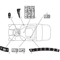 1228M - 2004-2007 - 299981133/MOE - Mountfield Ride On Mower Labels Diagram