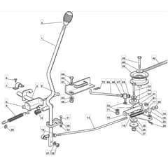 1228M - 2002-2007 - 299981133/MOU - Mountfield Ride On Mower Engagement Diagram