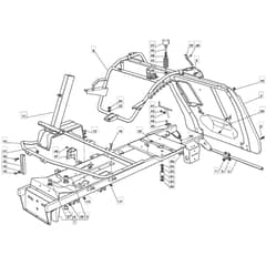 1228M - 2008 - 299981233/M08 - Mountfield Ride On Mower Frame Diagram