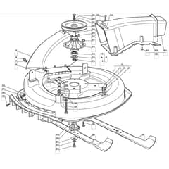 1228M - 2008 - 299981283/UM8 - Mountfield Ride On Mower 72cm Deck Diagram