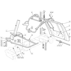 1228M - 2011-2012 - 2T1124483/UM9 - Mountfield Ride On Mower Frame Diagram