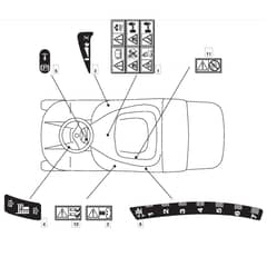1228M - 2011-2012 - 2T1124483/UM9 - Mountfield Ride On Mower Labels Diagram