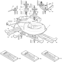 1235M - 2007 - 13-2687-12 - Mountfield Ride On Mower 92cm Deck Diagram