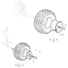 1235M - 2007 - 299954263/ME7 - Mountfield Ride On Mower Wheels Diagram