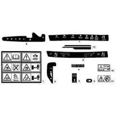 1236M - 2005 - 13-2650-15 - Mountfield Ride On Mower Labels Diagram