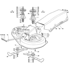 1236M - 2006 - 13-2650-16 - Mountfield Ride On Mower 92cm Deck Diagram
