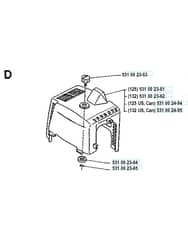 Husqvarna 125R19920100001-20061199999 - Cylinder Cover