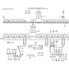 130 S - Bertolini Sickle Bar Mower Cutter Bar Diagram