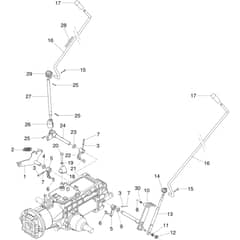 130 S - Bertolini Sickle Bar Mower Internals controls Diagram