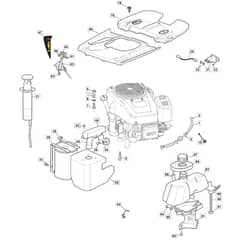 1328H - 2018-2021 - 2T0210483/M18 - Mountfield Ride On Mower 352cc Engine Diagram