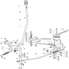 1328H - 2018-2021 - 2T0210483/M18 - Mountfield Ride On Mower Engagement Diagram
