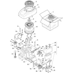 1328H - 2018-2021 - 2T0210483/M18 - Mountfield Ride On Mower Engine Assy Diagram