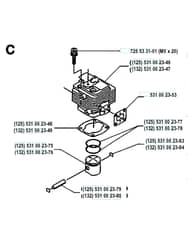Husqvarna 132RD - 1993-Current - Cylinder Piston