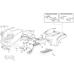 1330M  - 2019 - 2T2000483/M19 - Mountfield Ride On Mower Body Diagram