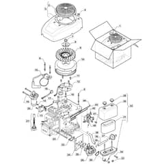 1330M  - 2019 - 2T2000483/M19 - Mountfield Ride On Mower Engine Assy Diagram