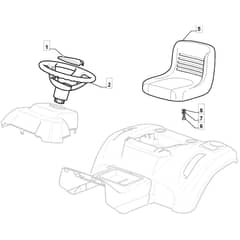 1330M  - 2019 - 2T2000483/M19 - Mountfield Ride On Mower Seat Diagram