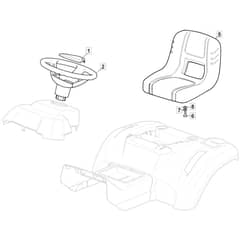 1330M  - 2022-2023 - 2T2000483/M22 - Mountfield Ride On Mower Seat Diagram