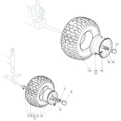 1335M - 2008 - 299954233/BM8 - Mountfield Ride On Mower Wheels Diagram
